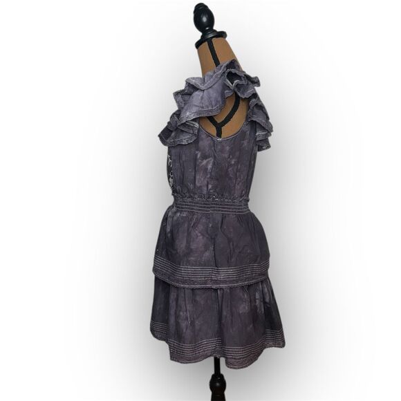 LoveShackFancy x Target, Charcoal Unique Tie Dyed Penelope Dress, Women’s XS - Picture 4 of 10